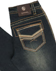 Centenario Men's Tinted Green Denim with Embroidered Details 45315