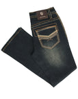Centenario Men's Tinted Green Denim with Embroidered Details 45315