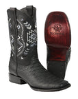 El General Men’s Black Python Imitation Rodeo Boots 45398