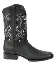 El General Men’s Black Python Imitation Rodeo Boots 45398