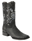 El General Men’s Black Python Imitation Rodeo Boots 45398
