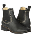 El General Men’s Leather Ankle Boots - Black 45420