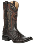 El General Men's Exotic Caiman Belly Cowboy Boots - Brown 45519