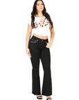 Centenario Women's Black Bootcut Denim Jeans 45543