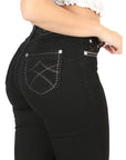 Centenario Women's Black Bootcut Denim Jeans 45543