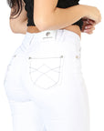 Centenario Women's White Bootcut Denim Jeans 45545