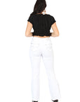 Centenario Women's White Bootcut Denim Jeans 45545