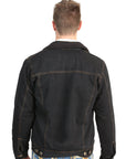 El General Men’s Black Denim Sherpa-Lined Jacket 45641