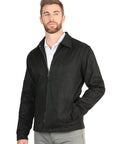 El General Men’s Suede Zipper Jacket - Black 45648