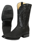 Men’s El General Western Boots - Imitation Bull Neck Black 45666