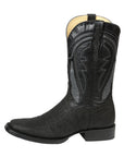 Men’s El General Western Boots - Imitation Bull Neck Black 45666