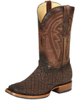 Men’s El General Rodeo Boot - Imitation Bull Neck Brown 45668