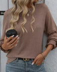 Women's Ribbed Sweater - Tan