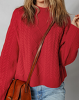 Cable Knit Long Sleeve Sweater