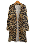 Baha Ranch Retro Pop Western Leopard Lightweight Cardigan