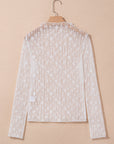 Floral Sheer Lace Long Sleeve Top