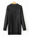 Cable Knit Drop Shoulder Sweater Dress