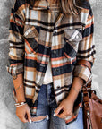 Plaid Chest Pocket Buttoned Shacket