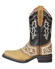 El General Rodeo Boot - Nobuck Honey with Embroidery 51111