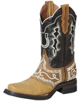 El General Rodeo Boot - Nobuck Honey with Embroidery 51111