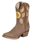 El General Womens Rodeo Boot - Nobuck Camel 51164