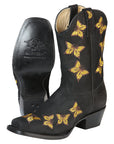 El General Womens Rodeo Boot - Nobuck Black 51220