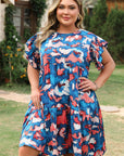 Palmer Plus Size Ruffled Short Sleeve Dress