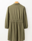Harmony Textured Button Up Dual Tied Dress