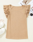 Nia Ruffled Tiered Sleeve Textured Top
