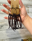 10 options Deer Skin Leather Hoop Earrings – 6.5" – Final Edition – USA Made