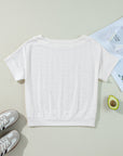 Faye Eyelet Pattern Casual Top