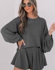 Scarlett Corded Lantern Sleeve Top