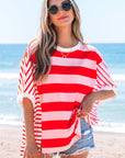 Sloan Stripe Side Split Loose Top