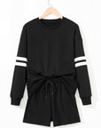 Varsity Stripe Sweatshirt and Short Set