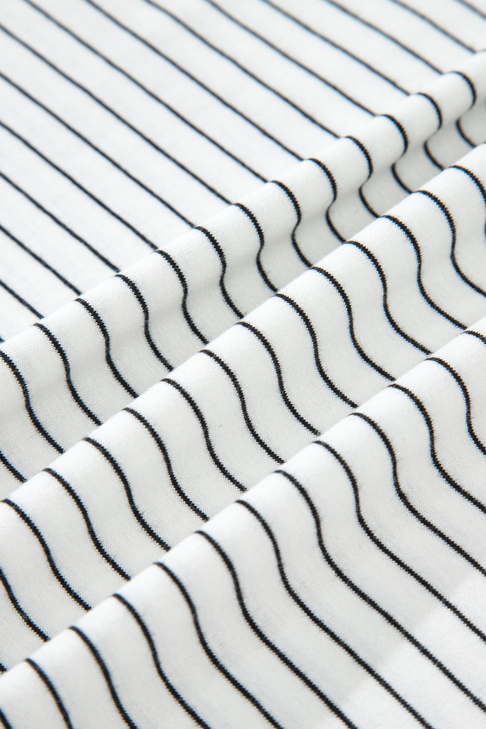 Stripe Cap Sleeve Crewneck Tee