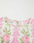 Floral Layered Ruffle Sleeve Top