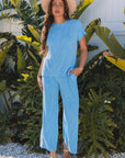 Leilany Corded Knit Short Sleeve Set