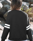 Varsity Stripe Drop Shoulder Sweatshirt