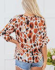 Raya Metallic Threading Abstract Blouse