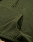 Kate Fleece Lined Half Zipper Kangaroo Pockets Loose Hoodie