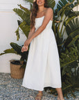 Ainsley Stripe Spaghetti Strap Pocketed Maxi Dress