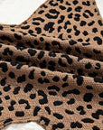 Leopard Star Patchwork Open Front Hooded Jacket