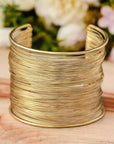 Gold Luxury Heavy Metal High Quality Open Wire Bracelet