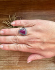 Ring - Size 7 1/2 -Red Spiny & Sterling Silver