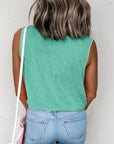 Mineral Wash Chest Pocket Tank Top