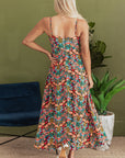Danielle Boho Floral High Waist Maxi Dress