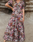 Leopard Floral Mesh Reversible Dress
