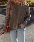 Cable Knit Long Sleeve Sweater