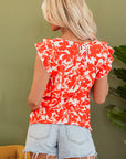 Keilani Floral Ruffle Sleeve Top