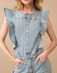 Ruffle Bell Bottom Jumpsuit